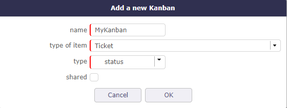 Add a new kanban table