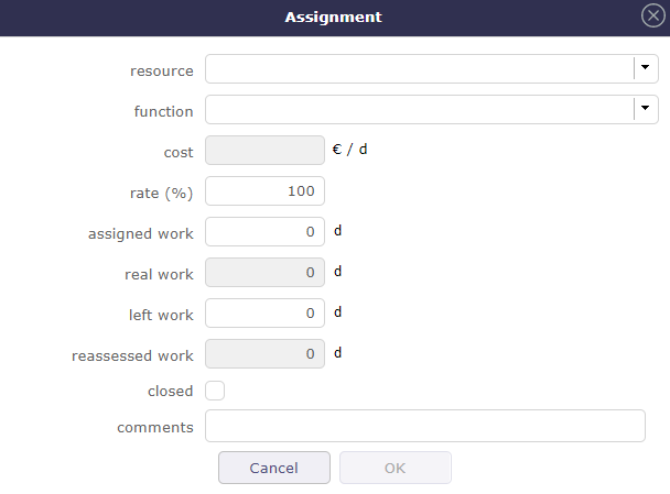 Dialog box - Assignment