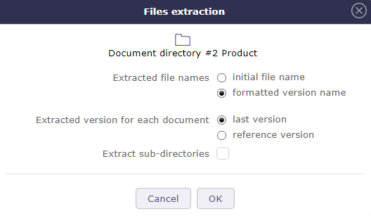 Document's file Extraction for directories