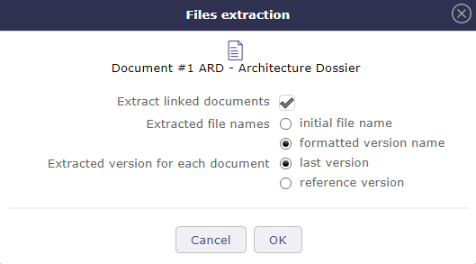Document's file Extraction