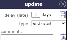 update dependency pop-up