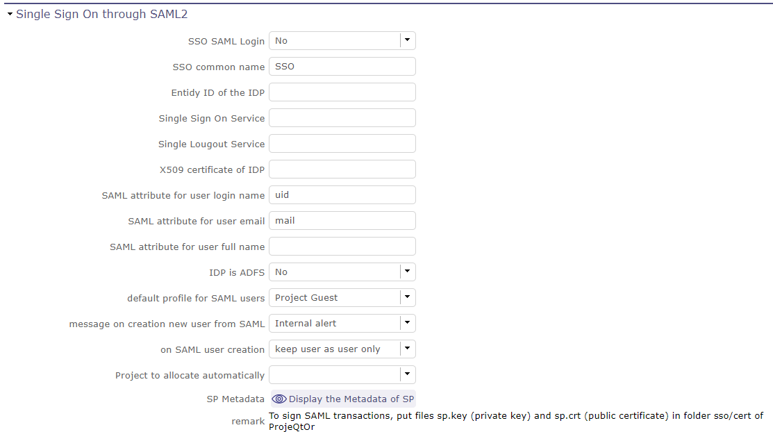 Global parameters: LDAP