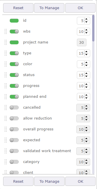 Columns Organizer