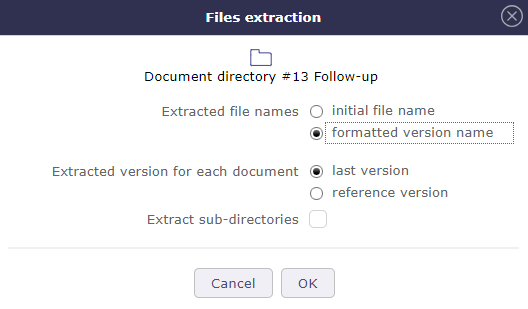 Files extraction