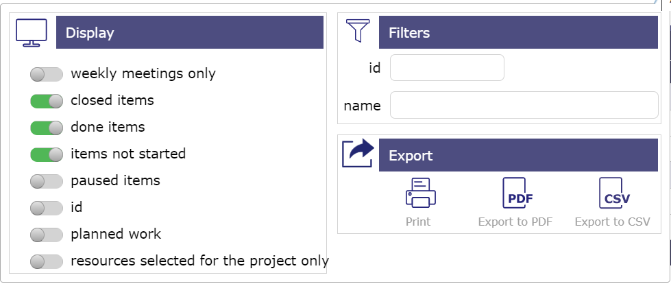 timesheet options