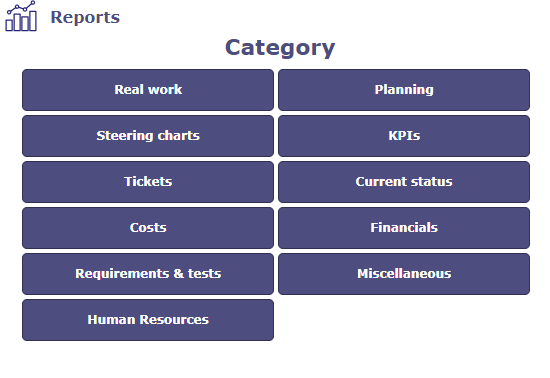 Reports screen