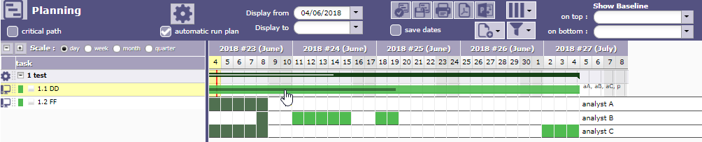 Popup menu - Create a new item